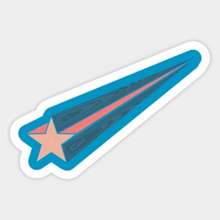 blue and orange Star fall Sticker